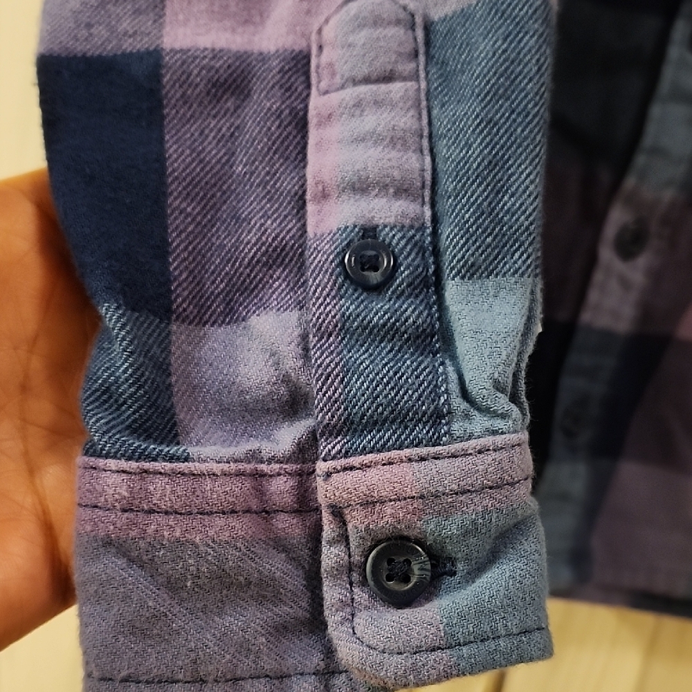 Quiksilver Blue and Purple Checkered Shirt - Picture 4 of 9